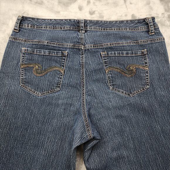 JMS just My Size Jeans Womens 22W Blue High Rise Bootcut Stretch Denim Casual - Picture 5 of 13